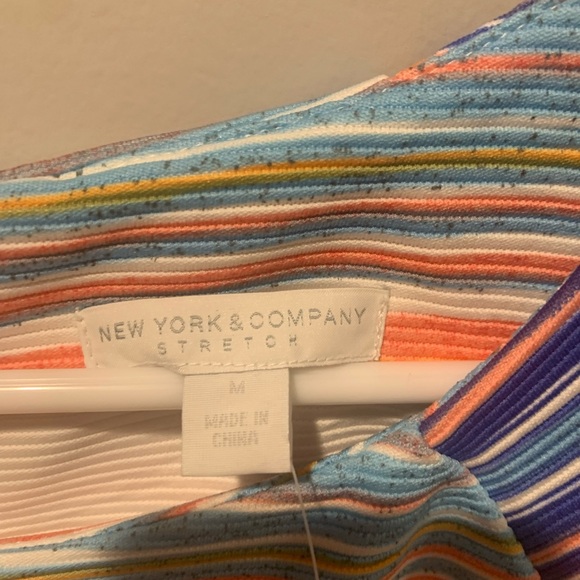 New York & Company Multicolored Striped Cocktail Dress - Picture 5 of 6